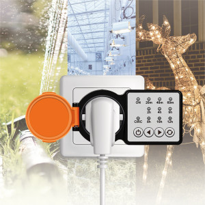 LogiLink Mechanische Zeitschaltuhr Outdoor, IP44, schwarz