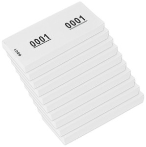 kangaro Nummernblock 1-1000, 105 x 42 mm, weiß