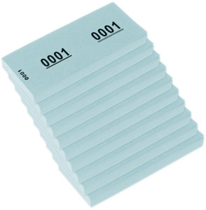 kangaro Nummernblock 1-1000, 105 x 42 mm, weiß