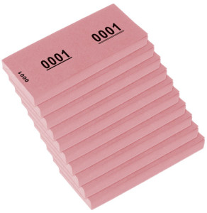 kangaro Nummernblock 1-1000, 105 x 42 mm, weiß