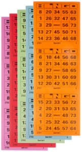 kangaro Bingokarten-Set, 5x 100 Stück, farbig sortiert