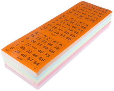 kangaro Bingokarten-Set, 5x 100 Stück, farbig sortiert