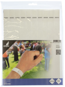 kangaro Eventbänder, 254 x 19 mm, reißfest, weiß