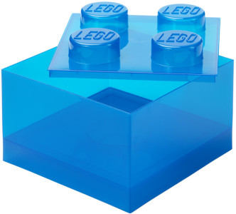 LEGO Brique de rangement STORAGE BRICK 4 TOP LID, bleu