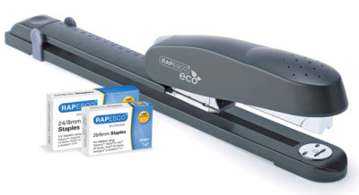 RAPESCO Agrafeuse long bras ECO, avec agrafes, noir