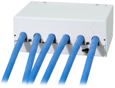 LogiLink Desktop Patch Panel Kat.6A, 4 Port, lichtgrau