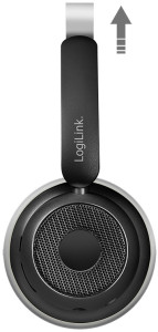 LogiLink BT 6.0 Headset AuraSolo, bluetoothfähig, silber