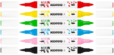 Kores Marqueur acrylique Duo, 2 pointes, noir/blanc