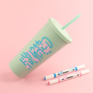 Kores Marqueur acrylique Duo, 2 pointes, noir/blanc