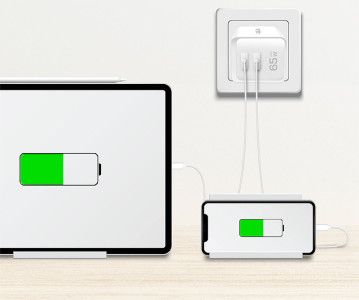 LogiLink USB-Steckdosenadapter, 2x USB-C PD, weiß, 65 Watt