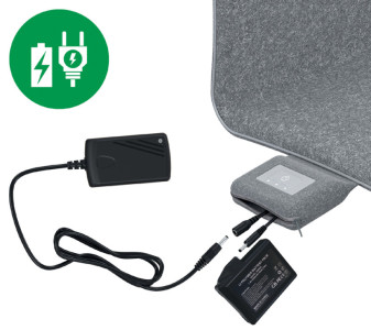 LEITZ Beheizbare Sitzauflage iComfi, grau