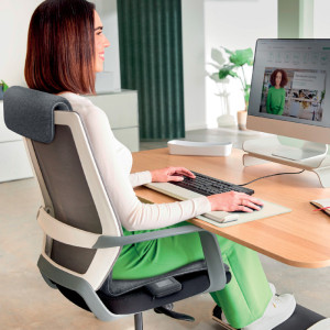 LEITZ Beheizbare Sitzauflage iComfi, grau