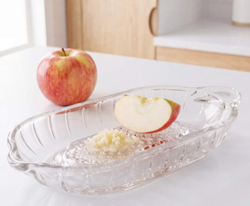 metaltex Râpe de cuisine / à pommes, en verre, transparent
