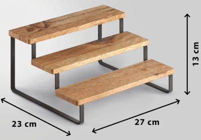 metaltex Étagère à épices en escalier York LAVA, 3 niveaux