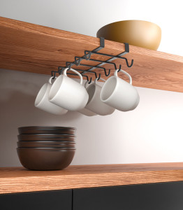 metaltex Porte-tasses My-Mug LAVA, noir mat