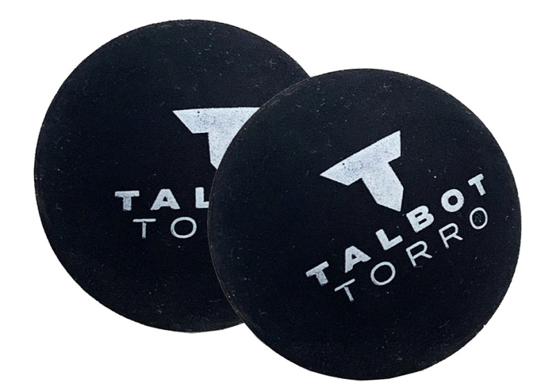 TALBOT torro Balle de squash, rapide, blister de 2, noir