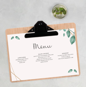 EUROPEL Porte-menu, A5, format portrait, bambou