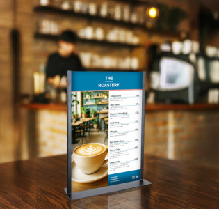 EUROPEL Porte-visuel, A5, métal, noir