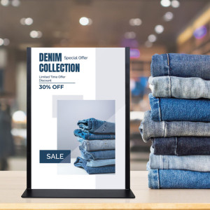 EUROPEL Porte-visuel, A5, métal, noir