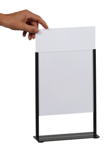 EUROPEL Porte-visuel, A5, métal, noir