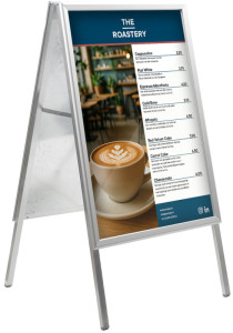 EUROPEL Panneau trottoir ECONOMY OUTDOOR, A1, argent