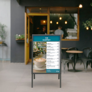 EUROPEL Panneau trottoir ECONOMY OUTDOOR, A1, argent