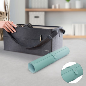 LEITZ Schreibunterlage, 800 x 400 mm, aus PVC, grau