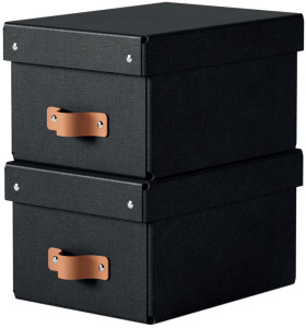 LEITZ Aufbewahrungsbox-Set Puro, Karton, 7 Liter, schwarz