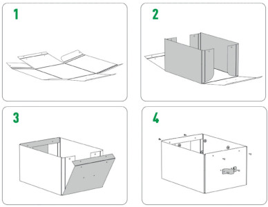 LEITZ Aufbewahrungsbox-Set Puro, Karton, 8 Liter, nachtblau