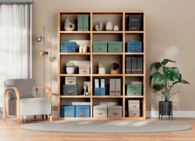 LEITZ Aufbewahrungsbox-Set Puro, Karton, 8 Liter, nachtblau