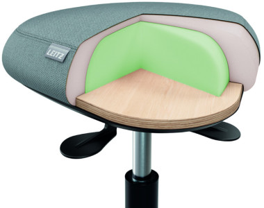 LEITZ Sitzhocker Ergo Active mit Rollen + Balancekomfortsitz