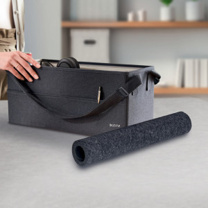 LEITZ Schreibunterlage, 700 x 360 mm, aus Filz, dunkelgrau