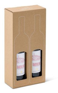 ColomPac Carton de présentation pour 2 bouteilles de vin