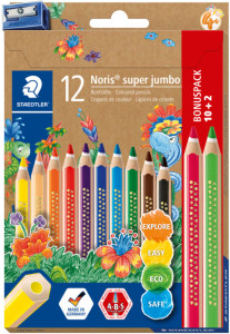 STAEDTLER Crayon de couleur triangulaire Noris super jumbo