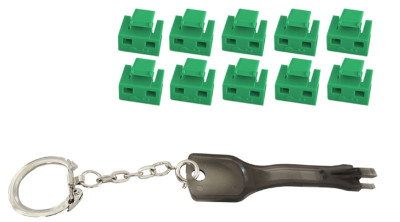 shiverpeaks Bloqueur de port RJ45 avec clé, rouge