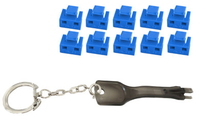 shiverpeaks Bloqueur de port RJ45 avec clé, rouge