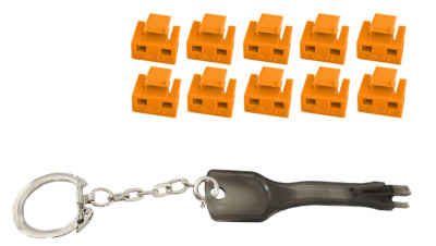 shiverpeaks Bloqueur de port RJ45 avec clé, rouge