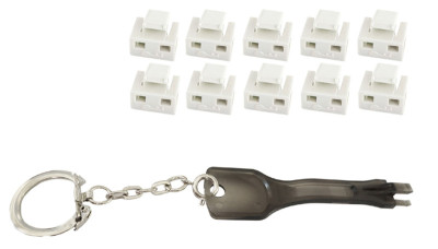 shiverpeaks Bloqueur de port RJ45 avec clé, orange