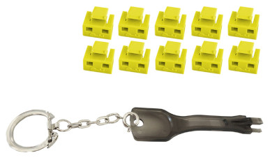 shiverpeaks Bloqueur de port RJ45 avec clé, blanc