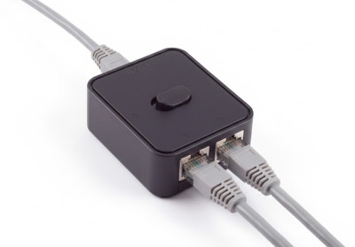 shiverpeaks Commutateur réseau manuel, 3 ports, noir