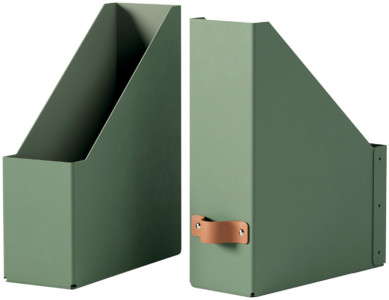 LEITZ Porte-revues Puro, A4, carton, set de 2, vert sauge