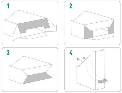 LEITZ Porte-revues Puro, A4, carton, set de 2, vert sauge
