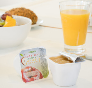 HELLMA Compote de pommes, 48 portions, dans un carton