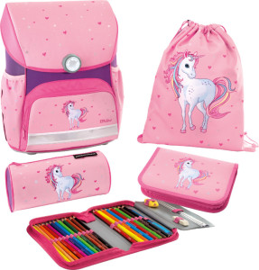 EBERHARD FABER Schulranzen-Set EFAlino Einhorn, 4-teilig