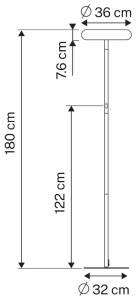 UNiLUX LED-Stehleuchte COCOON, Höhe: 1.800 mm, schwarz