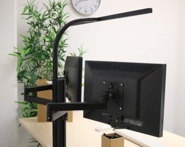 UNiLUX Doppel-Monitorarm AXIO, Klemmbefestigung, schwarz