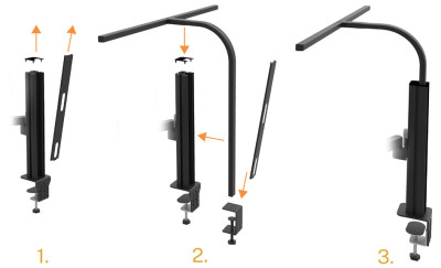 UNiLUX LED-Tischleuchte STRATA SCREEN + Monitorarm