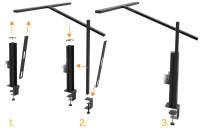 UNiLUX LED-Tischleuchte ELITE LUMINO SCREEN + Monitorarm