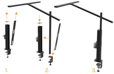 UNiLUX LED-Tischleuchte ELITE LUMINO SCREEN + Monitorarm