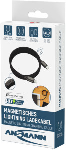 ANSMANN Câble magnétique charge et données, USB-C-Lightning